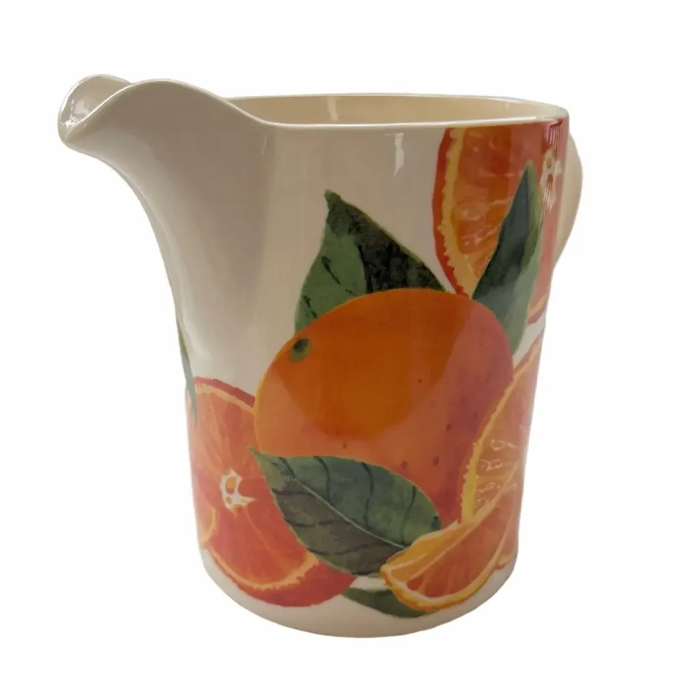 Emma Bridgewater Vegetable Garden Oranges Ceramic Large Straight Jug Pitcher